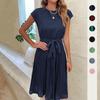 Summer Vacation Women's Pleated Lace-Up Dress - Hot Selling In Europe & USA