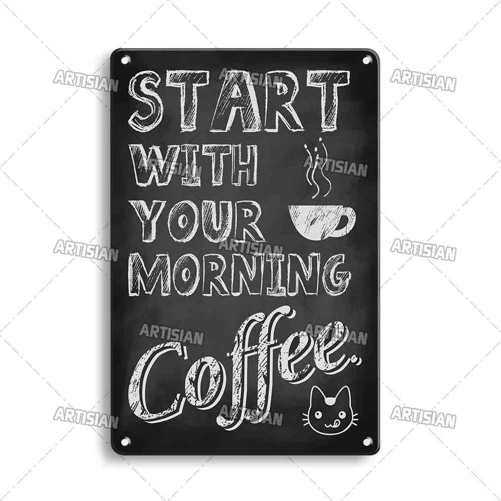 Кофе Металлическая Жестяная Табличка Винтажная Металлическая Табличка с Меню Забавная Металлическая Табличка Декоративная Тарелка Домашний Бар Кафе Стена Индустриальный Декор