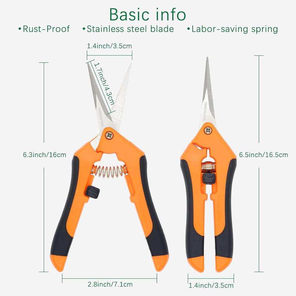 Секаторы, садовые ножницы для обрезки, садовые ручные секаторы, точные секаторы для бонсай с титановым покрытием, удобные цветочные ножницы