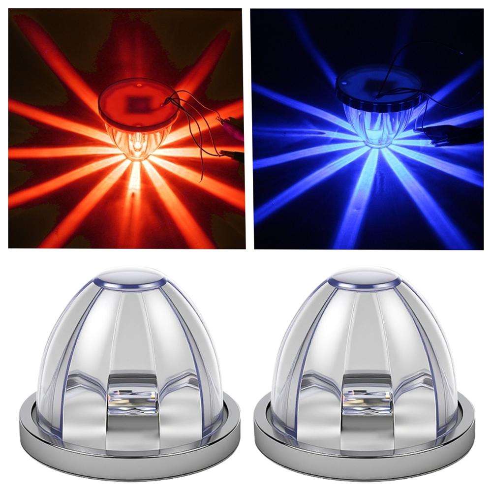 2PCS Dual Revolution Watermelon Lights Semi Truck Lights LED Star Water Melon LED Marker Under Glow Lights For Truck