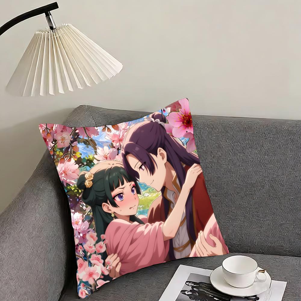 TThe ApothecaryY Diaries Anime Cushion Cover Pillowcase Ultra Soft Skin Friendly Fabric Cloud Like Comfort Concealed Zipper