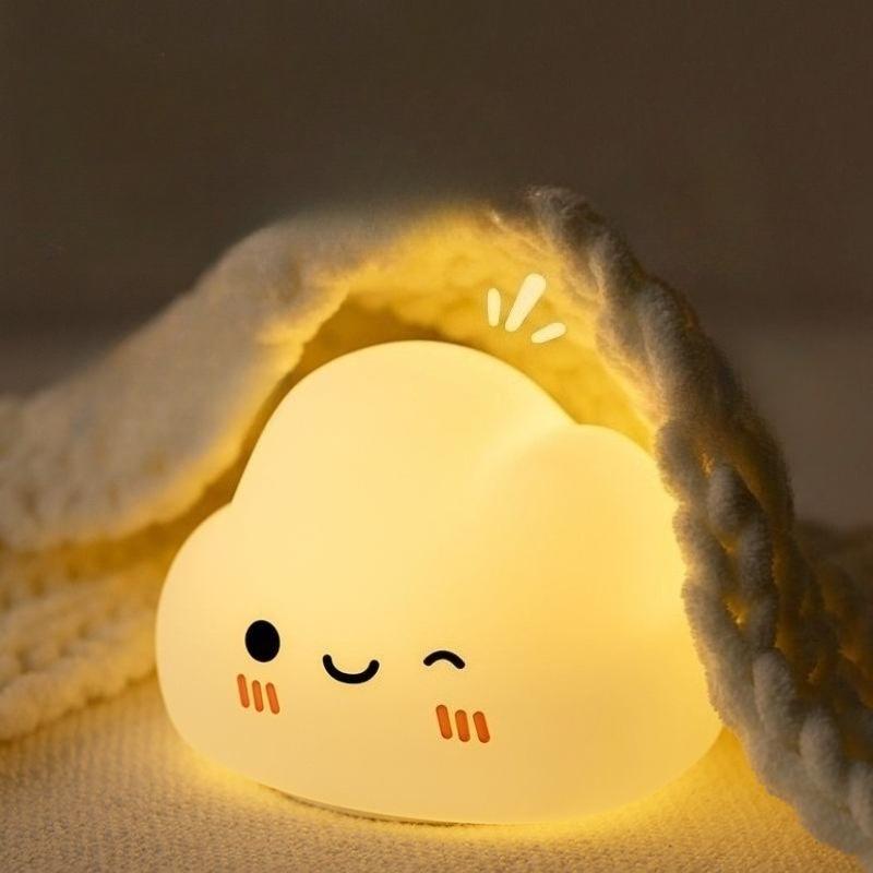 Adorable Touch Night Lamp Silicone Cloud Night Light for Kids LED Rechargeable Bedside Night Lights for Bedroom Kid Room