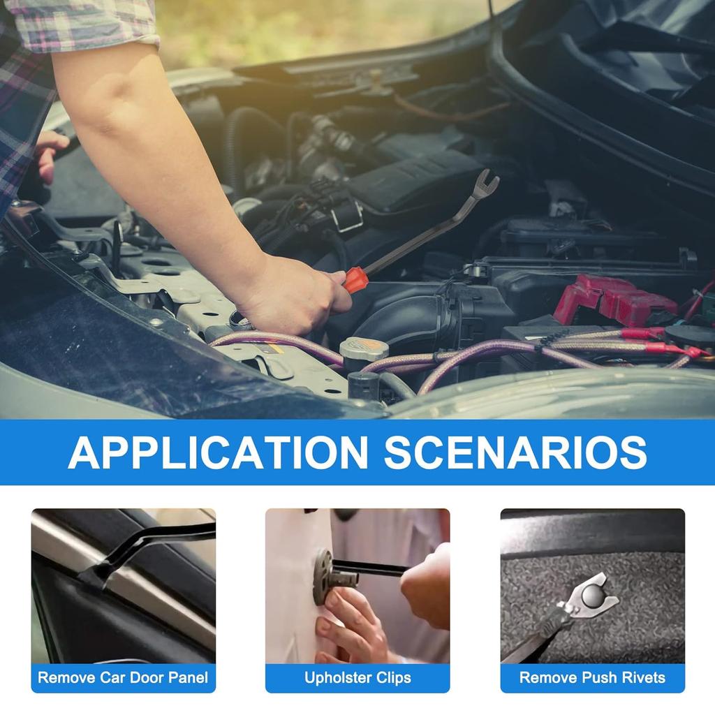 120PCS Car Clips & Plastic Rivets - 6 Popular Sizes, Fits Bumpers, Fenders & Most Car Models, Ideal For Body Fixing & Replacement