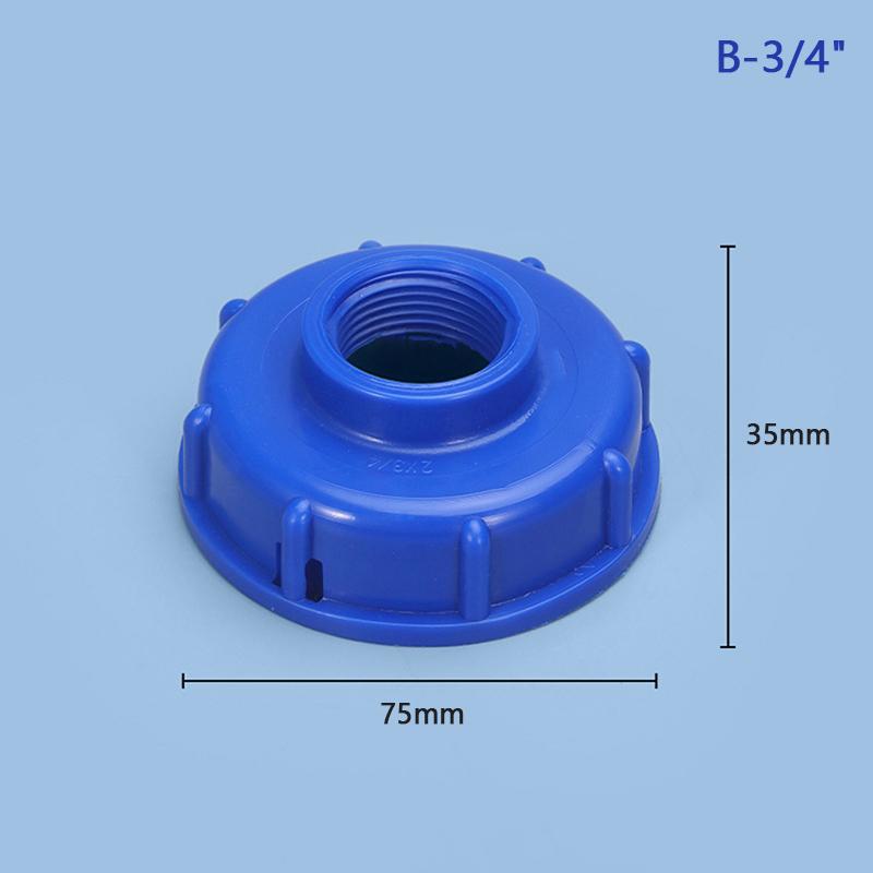 Синий прочный фитинг для IBC-бака для воды, резьба S60X6 на 1/2", 3/4", 1", соединитель для садового шланга, адаптер для замены клапана IBC-бака