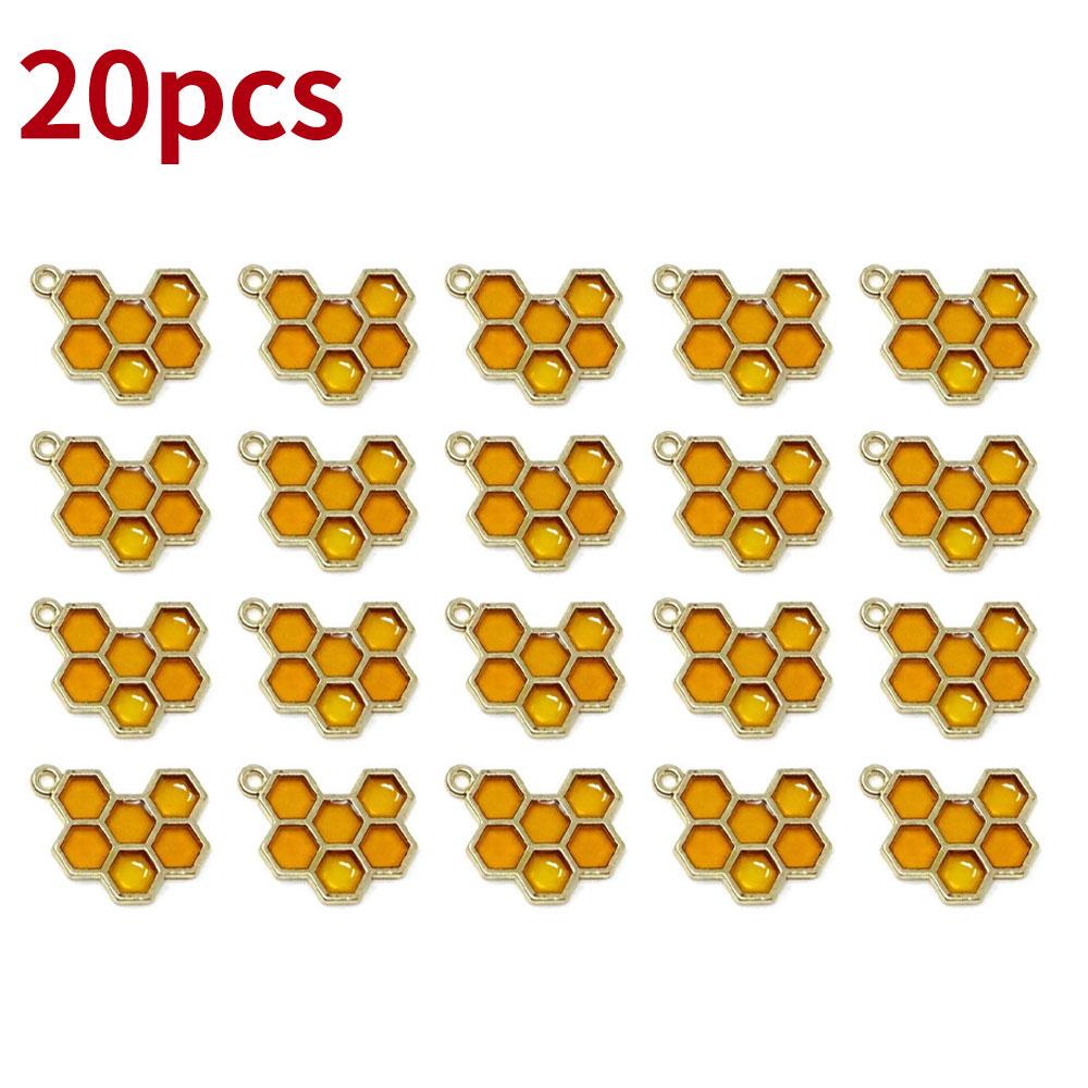 5/10/20 шт. Подвеска в виде масляных сот из сплава, желтая подвеска в виде сот, используется для изготовления ювелирных изделий своими руками, ожерелья, браслета, поделок