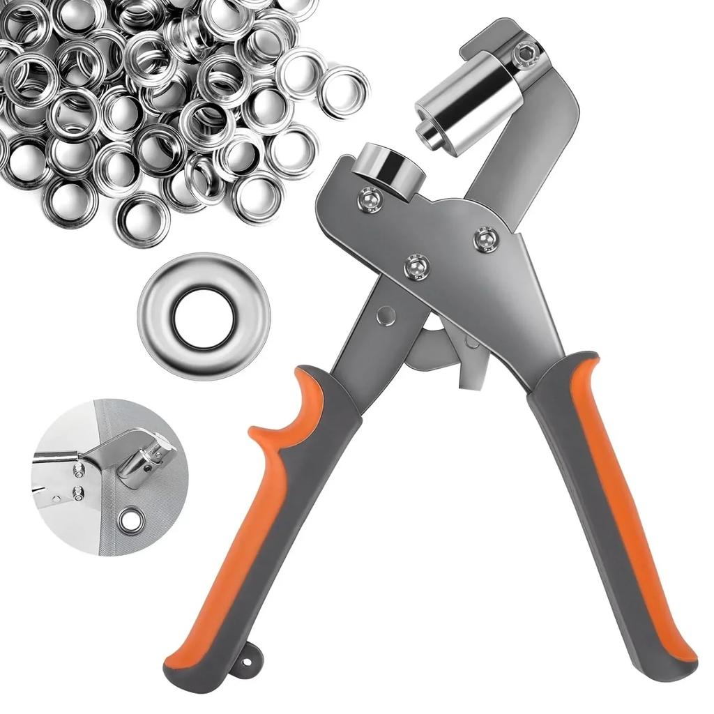 Нержавеющая сталь Отверстие для люверсов Ручной инструмент Портативный легкий ручной монтаж Плоскогубцы для кнопок Кожаная заклепка Пряжка