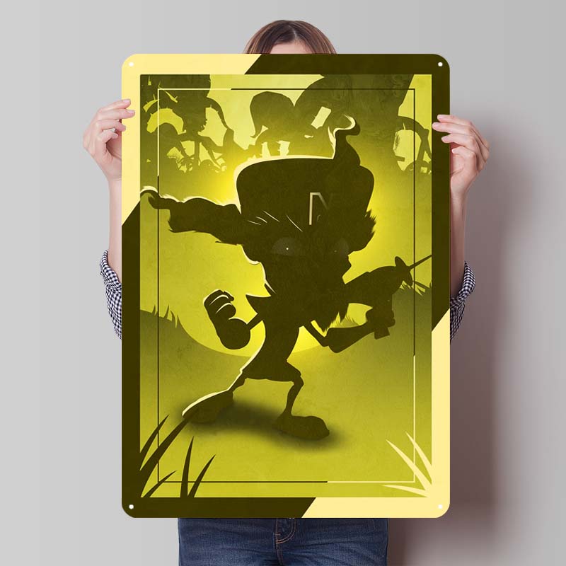 Постеры Crash Bandicoot Классическая игра Металлические таблички Настенное искусство Мурал На заказ Жестяные таблички для геймеров Украшение игровой комнаты Ретро