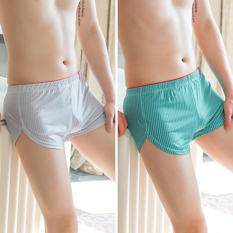 Ice Silk Men's Underwear Loose Large Size Summer Comfortable Youth Personality Breathable Male Quadrangular Shorts Tide