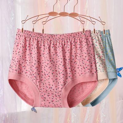 Женское хлопковое нижнее белье для пожилых, мягкие трусики полной посадки, большие размеры