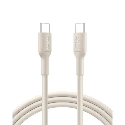 Кабель Belkin BoostCharge USB-C на USB-C, 60 Вт, быстрая зарядка, прочный, экологичный, 1 м, черный CAB023fq1MBK