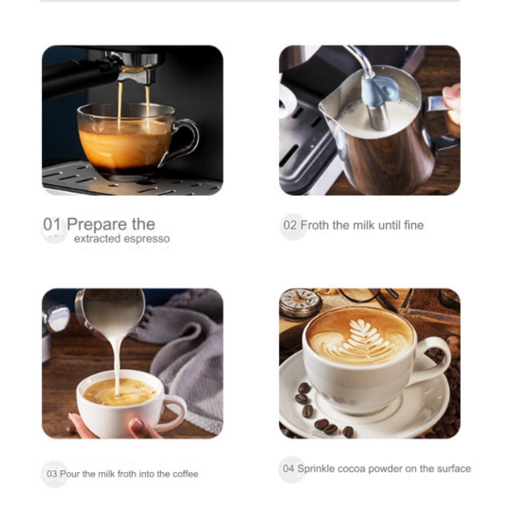 Итальянская кофемашина, бытовая небольшая полуавтоматическая офисная кофемашина с паром высокого давления и вспениванием молока