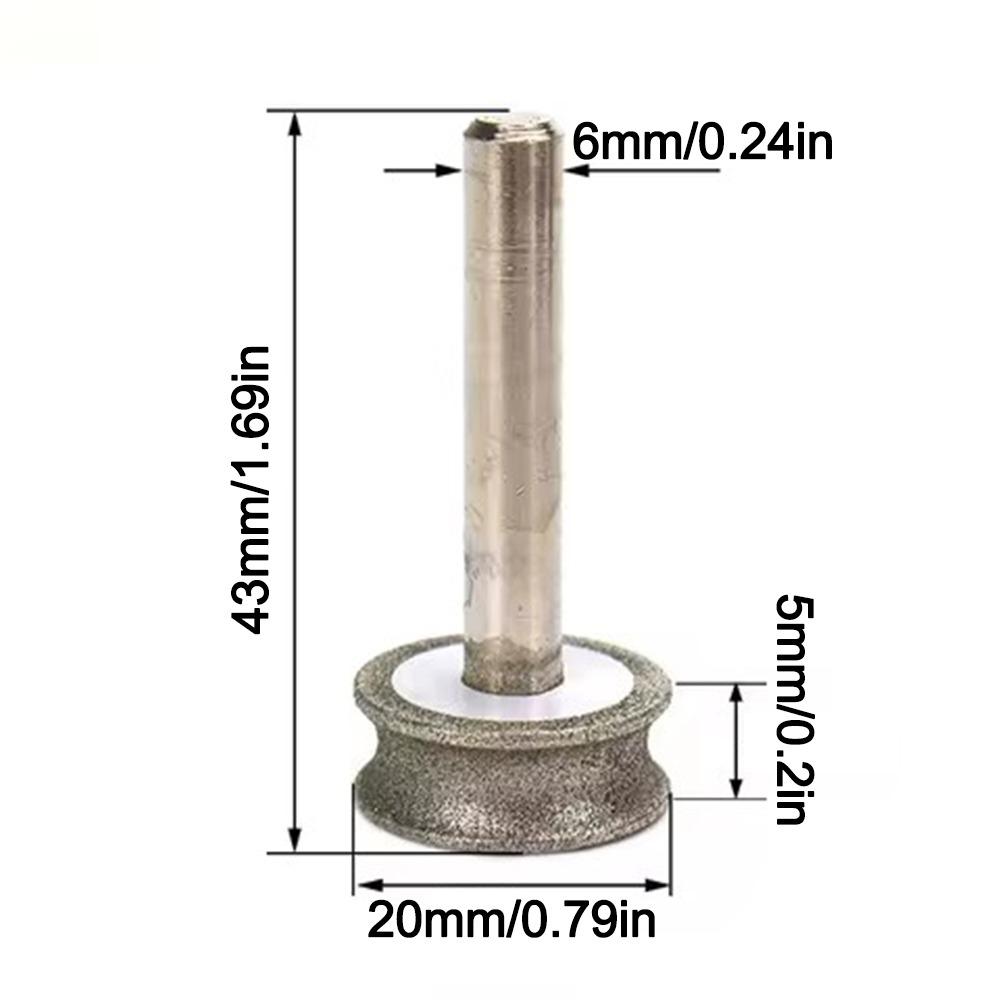 Glass Round Burr Drill Bits Concave Diamond Grinding Wheel Abrasive Grinding Wheel