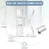 Jetec 12 Sets Window Blind Cord Cleats Safety Cord Cleats for Blinds with Screws Plastic Transparent for Home Office Window Curta Sun Shades Ropes