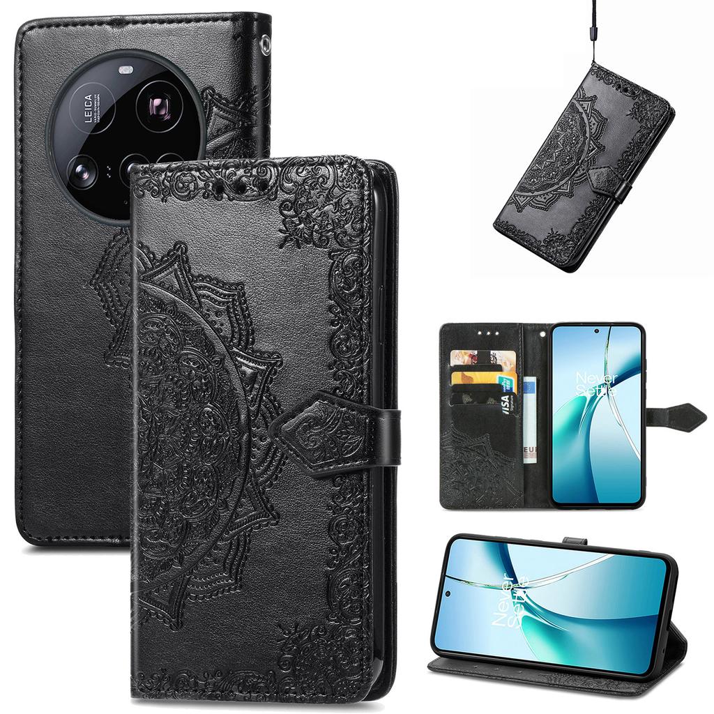 For Xiaomi 15 Ultra Wallet Case Mandala Flower Leather Phone Cover Stand