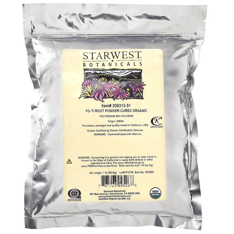 Organic Fo-Ti Root Powder Cured, 1 lb (453.6 g)