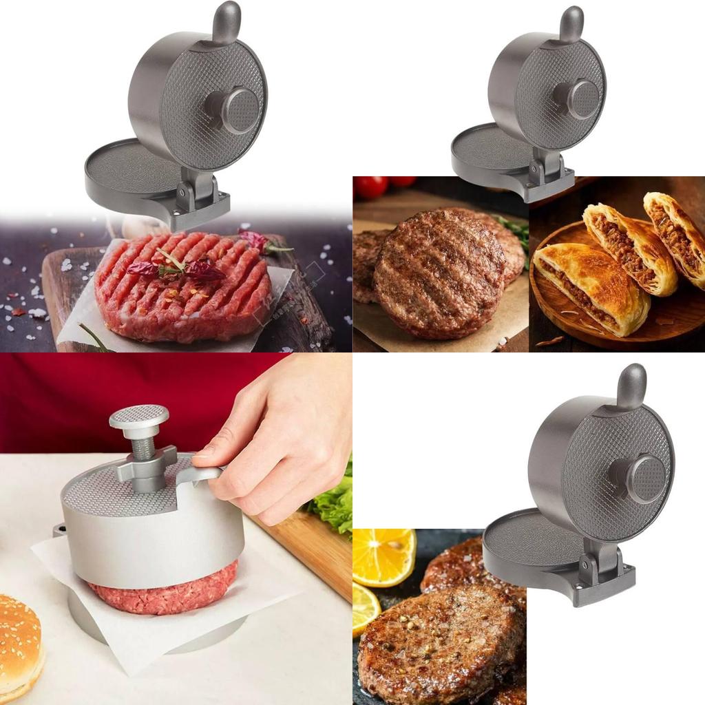 Универсальный ручной пресс для бургеров Маленький из алюминиевого сплава Регулируемый инструмент для формовки мяса Для изысканных котлет