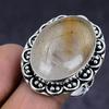 Golden Rutile Gemstone 925 Sterling Silver Jewelry Ring Size 10
