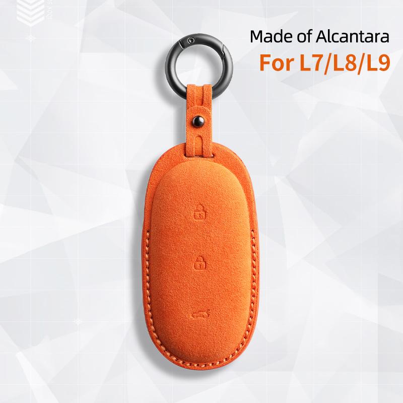 Замша Алькантара Для Ведущего Идеального Lixiang L9 L8 L7 Чехол Брелок для Ключей Автомобиля Чехол-Оболочка для Умного Пульта Защитные Аксессуары