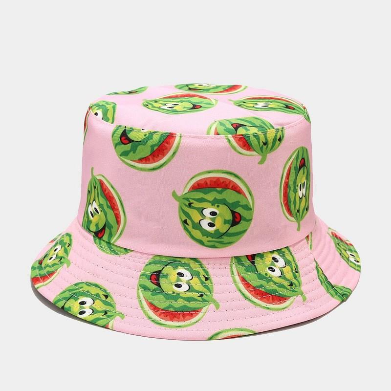 Fruit Pattern Fisherman Hat With Wide Brim For Summer Sun Protection And Casual Wear