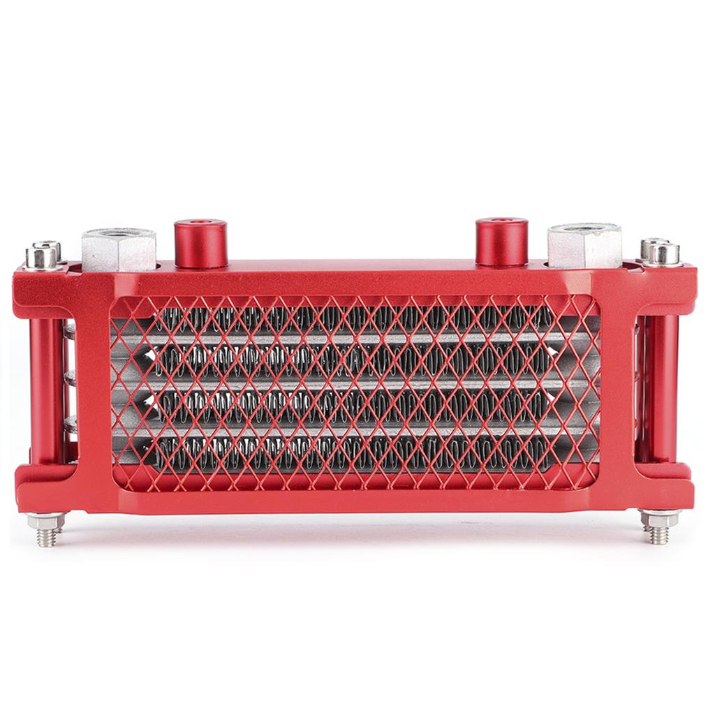 Motorcycle Oil Cooler Red Radiator Cooling System for 100250CC OffRoad Vehicle 85x200x45mm