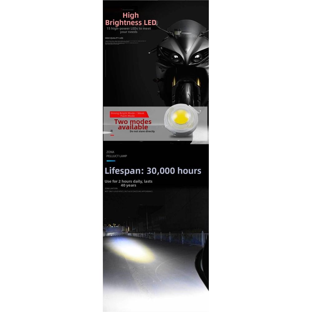 LED Headlight Waterproof for Motorcycle and Tricycle 12V 80V with Long Lasting Engineering Plastic and Bright Beam