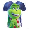 Summer New Green Hair Monster 3D Digital Printed Casual Loose Breathable Women's Short Sleeve Round Neck T-shirt