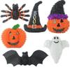 Halloween Bolalar bog'chasi eshigi uchun osma bezaklar - Arvoh, Bosh suyagi va Qovoq karton osma bezaklari