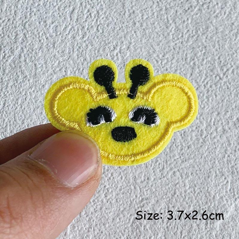 Cartoon Animals Embroidered Iron Patch For Clothing DIY Striped Sewing Patch