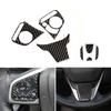 Carbon Fiber Steering Wheel Cover Stickers Trim For Honda Civic Sedan 2016-2021