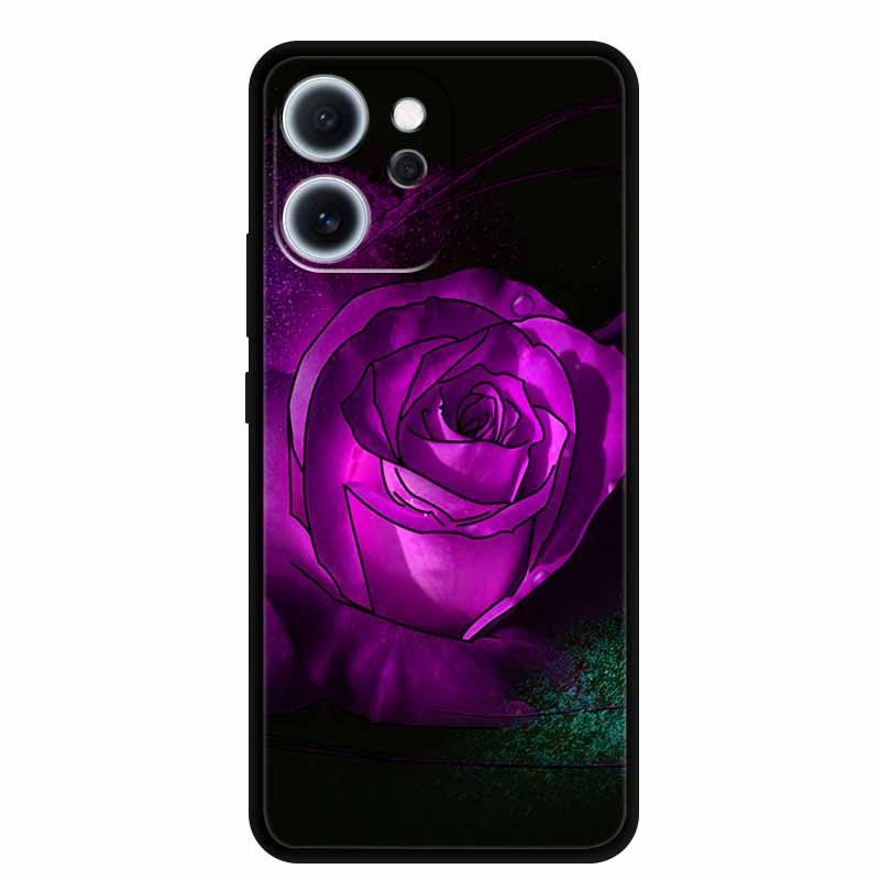 Cartoon Phone Case For Oppo Reno15 F Soft TPU Silicone Protector Relief Flower Emboss 3D Cover Funda Reno15F 15F Bumper Shield