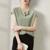 Short-sleeved Shirt Women's Summer New Fashion Temperament Crew Neck Shirt Simple Top