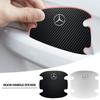 4pcs Car Sticker Anti Scratch Car Door Handle Carbon Fiber Protector For C500 C200 C300 A B C E GLA CLA GLK GL ML GLE V177 W247 W176