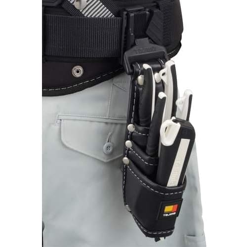 TAJIMA Safe System Detachable Tool Holder, 3-Hole, High-Density Nylon, SFKSN-P3, Attaches To Belt, Prevents Tools from Falling, Reduces Back Strain