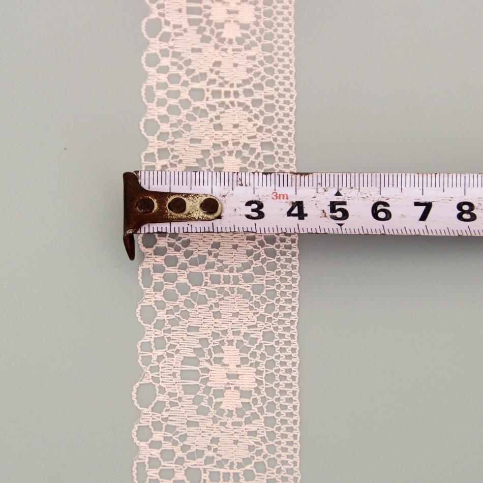 10Yard/Lot Cotton White Lace Trim Fabric Craft DIY Natural Lace Ribbon Sewing Clothing Embroidery Wedding Party Accessories 40mm