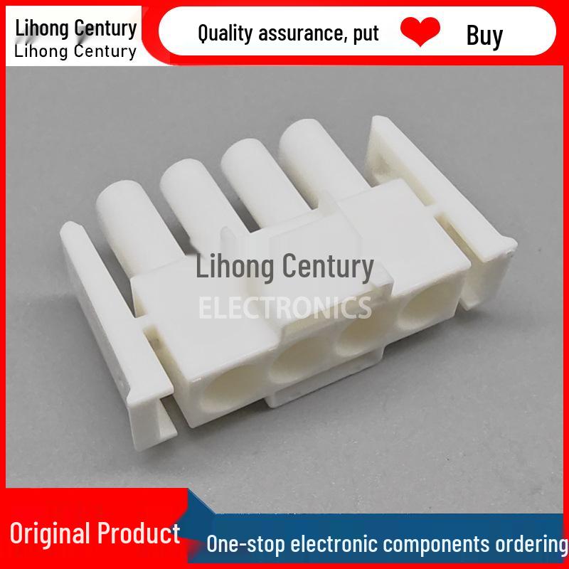 Genuine TE Tyco 4-Pin Connector, 6.35mm Plastic Housing