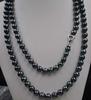 Ожерелье из черного культивированного пресноводного жемчуга диаметром 45 дюймов и диаметром 10 мм.