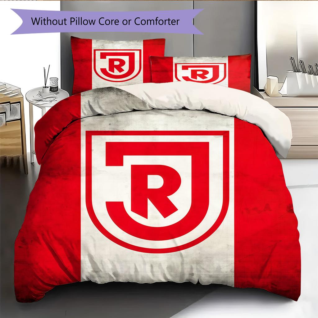 SSV Jahn Regensburg Pattern Bedding Quilt Set Home Decoration Gift (1 * duvet cover + 2 * pillowcase without core)