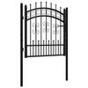 Garden Gate KAMPEN with Spear Tip Black 103 x 100 cm Steel