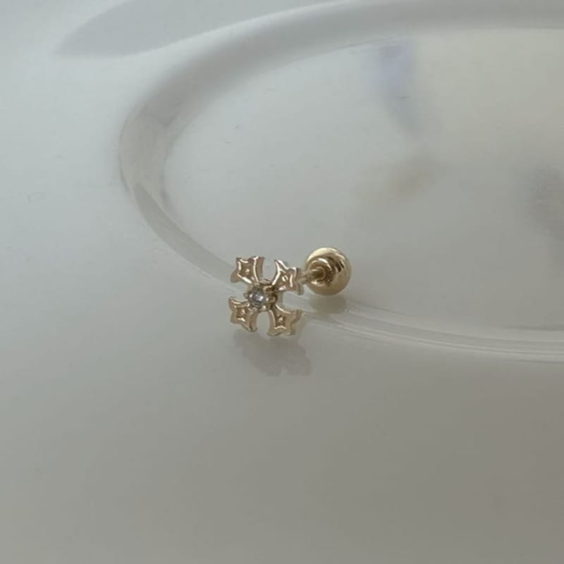 Youngglow 14k CH хром кубический пирсинг
