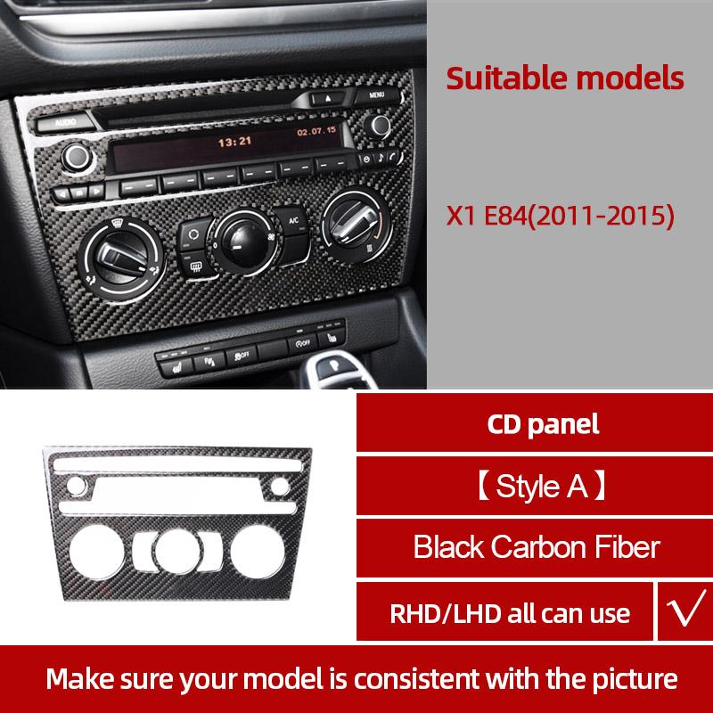 bftws1 For BMW X1 E84 2011-2015 Carbon Fiber Center Console Gear CD Door Panel Trim Sticker Decoration Car Interior Tuning Accessories
