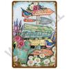 Vintage Flowers For Garden Decorations Retro Metal Sign Home Wall Art Mural Tin Sign Room Decor Plaque Plate Gift Farm Painting