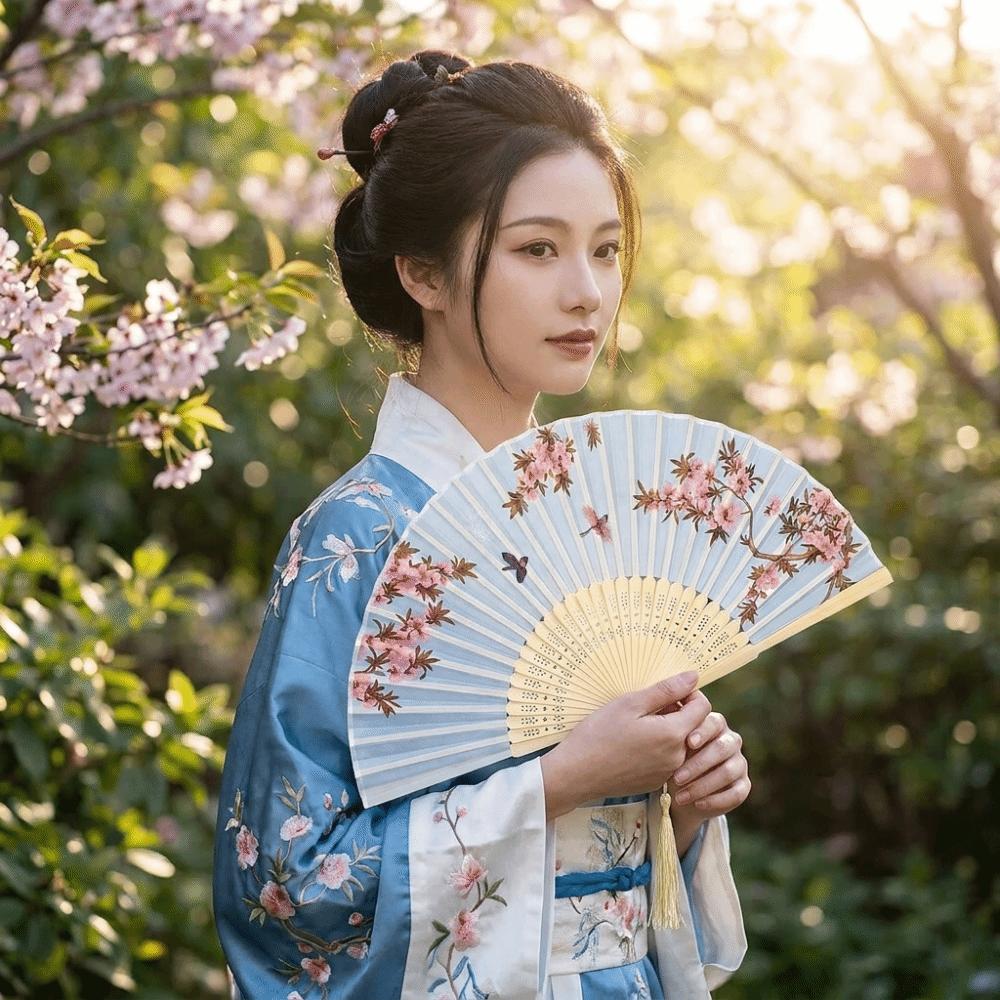 Hollowed-out Chinese Style Fan with Tassel Dance Fan Classical Handheld Fan Dance Performance