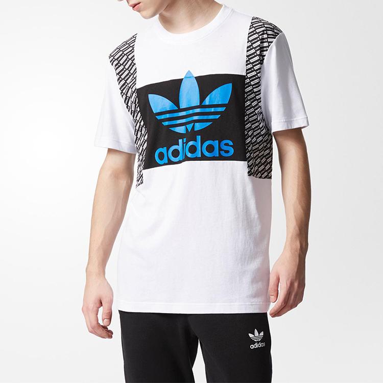 adidas Мужская футболка с круглым вырезом Originals Trefoil, белые топы BQ0914