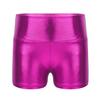 Kids Girls Metallic Shiny Gymnastic Dance Shorts Sports Bottoms Ballet Activewear Shorts
