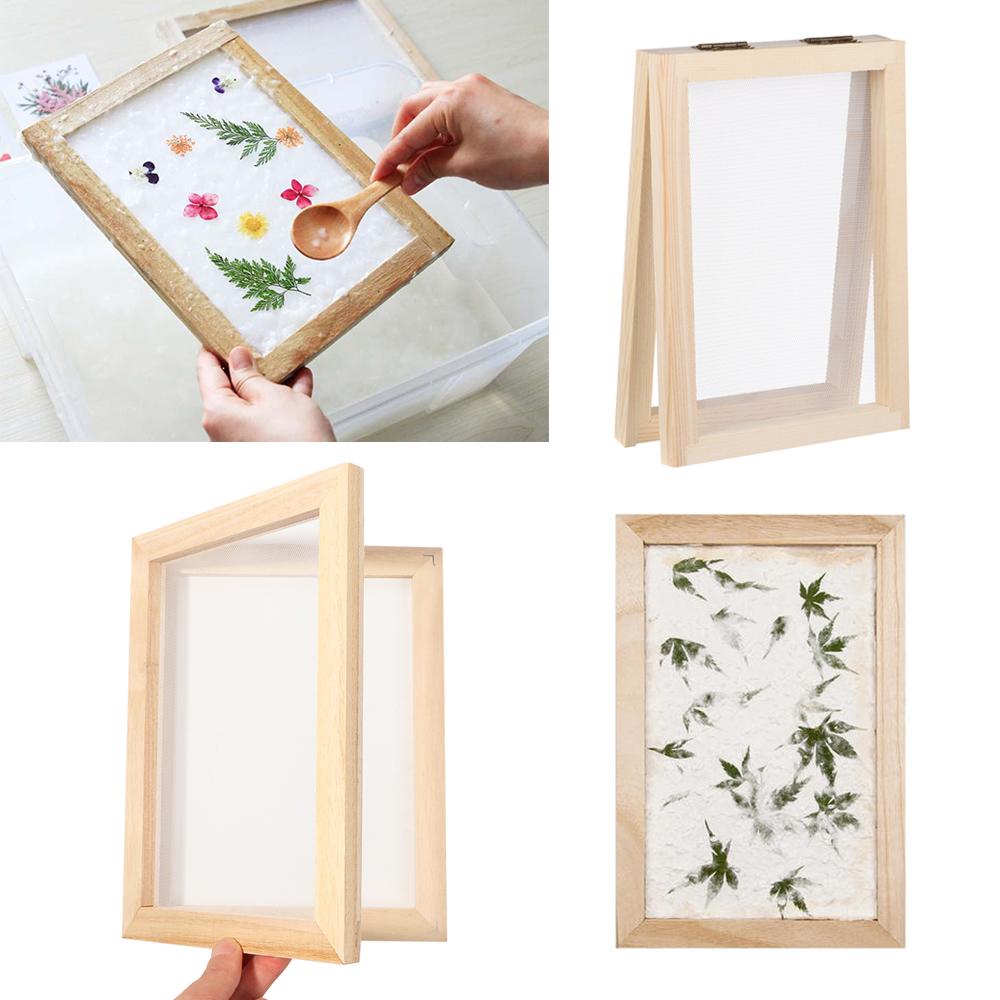 Craft Tool Learning Paper Making Mould Frame DIY Papermaking Wooden Mesh Mold Paper Making Screen