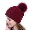 1Pc Fashion Winter Women Thick Warm Beanies Slouchy Pom Pom Beanie Cap Wool Knitted Hat