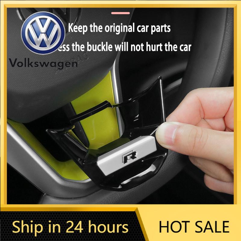 2026 New For VOLKSWAGEN VW ABS Metal R Rline Emblem Car Steering Wheel Decoration Sticker For Volkswagen R-Line GTI Polo Golf Pa