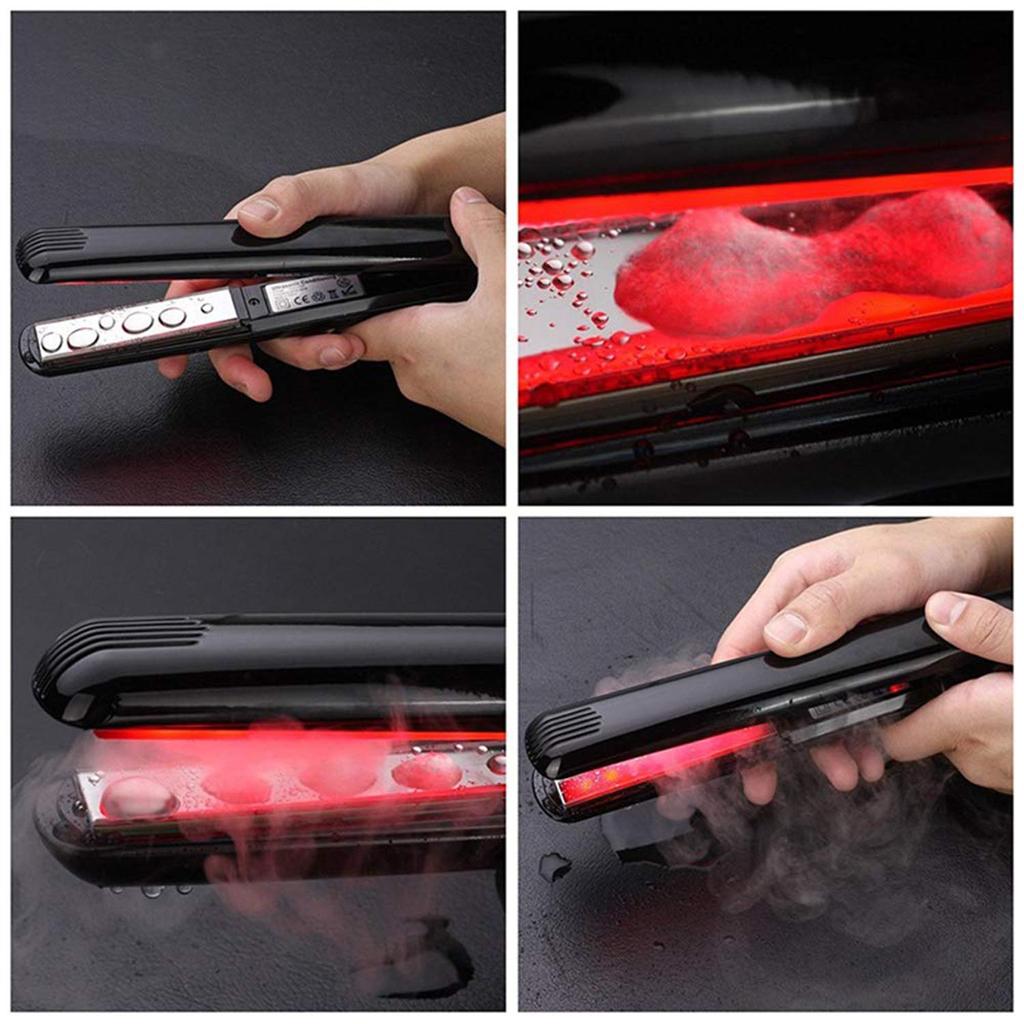 Hair Care Ultrasonic Infrared Hair Straightener with LCD Display Cold Flat Iron Hair No Heating Recovers Damaged Hair Cold Plate Hair Straightener
