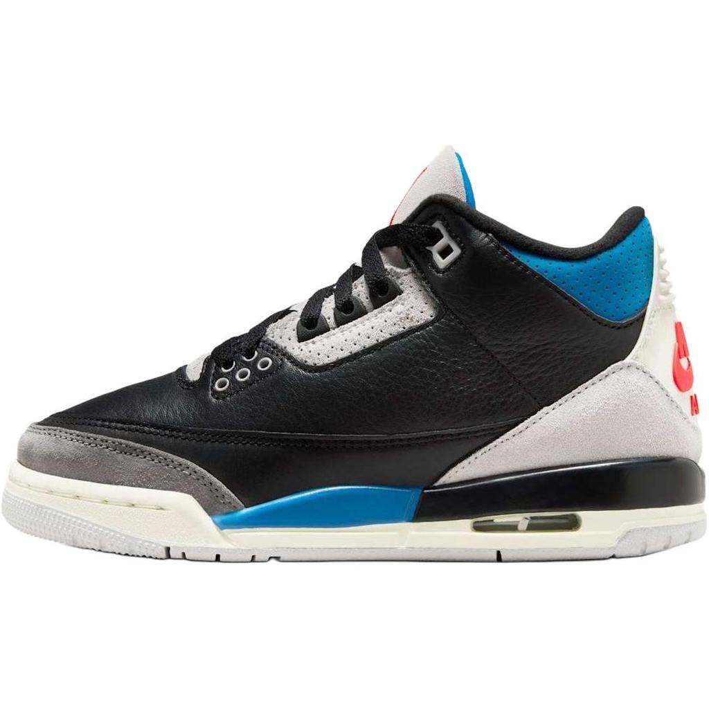 Кроссовки Air Jordan 3 Retro OG GS Rare Air Kids черные чили-красные нейтрально-серые IB8968-004