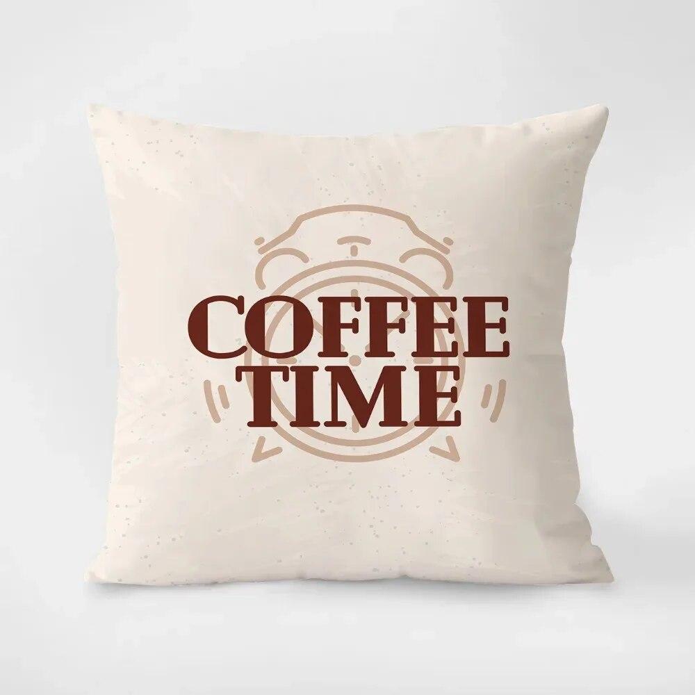Наволочки с принтом для чашек кофе и чая, декоративные наволочки для кафе, чайного ресторана, чехлы для диванных подушек, украшение для дома